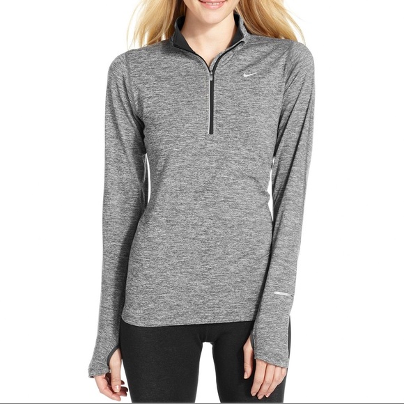 Nike Tops - Nike Dri-Fit Quarter Zip Heather Gray Jacket